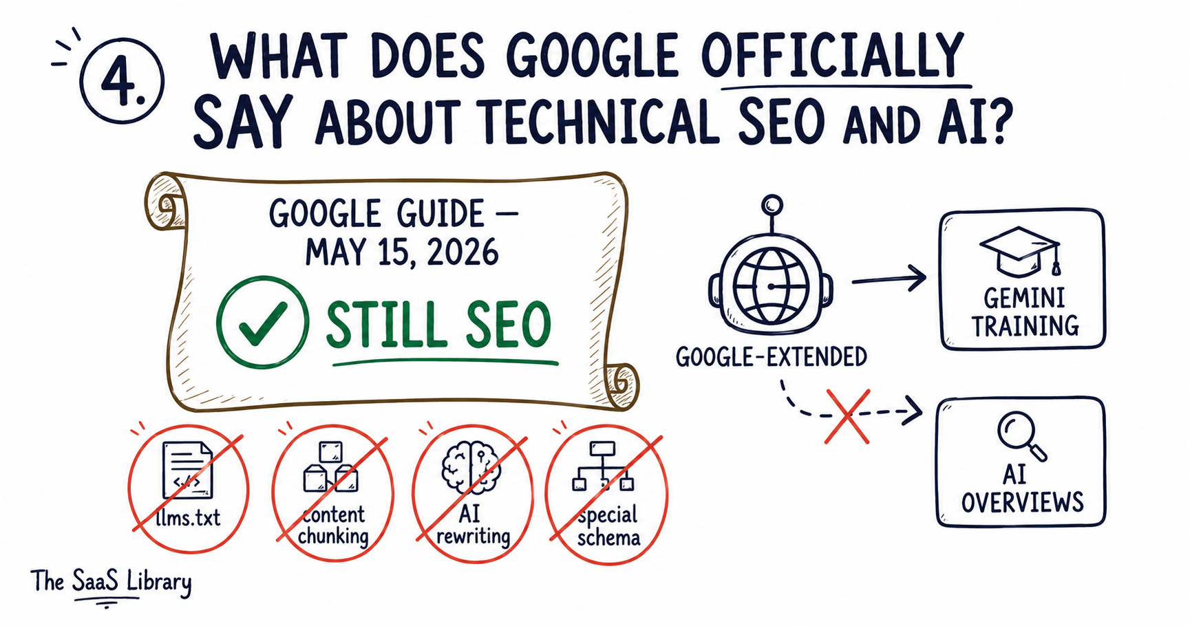 Google's May 2026 guide debunking llms.txt, chunking, and special AI schema myths