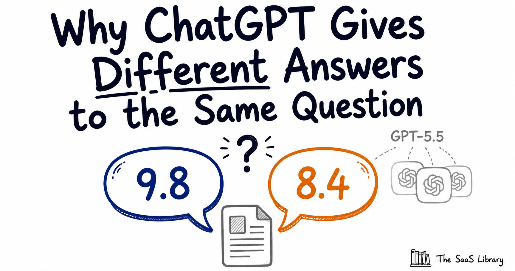 ChatGPT gives different answers to the same question — illustrated by two different scores for the same article