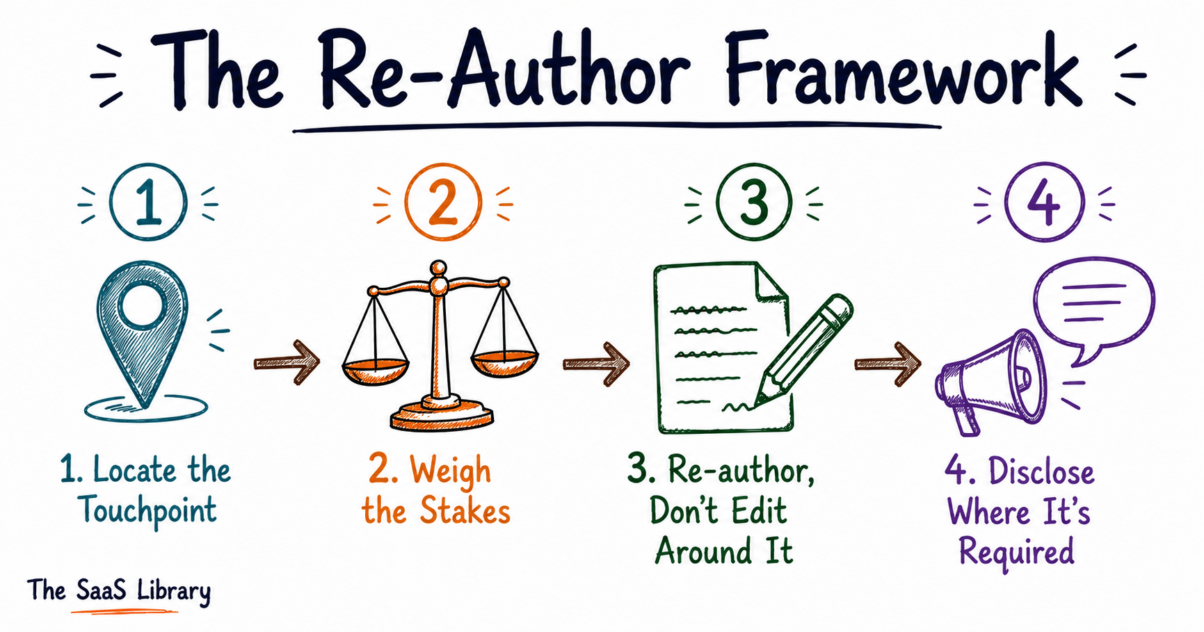 The Re-Author Framework, four steps for handling AI watermark false attribution