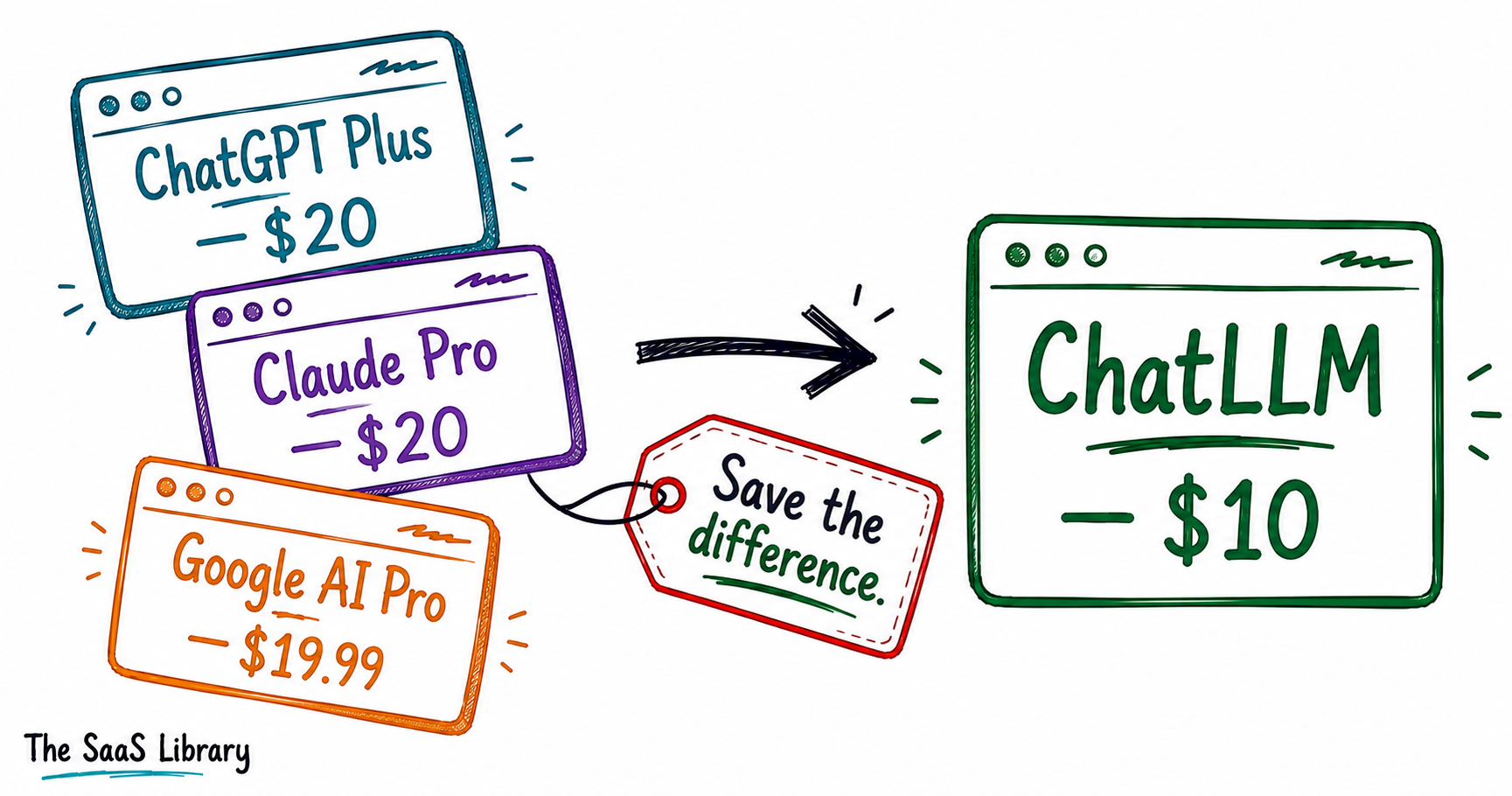Consolidating three AI subscriptions into one ChatLLM plan