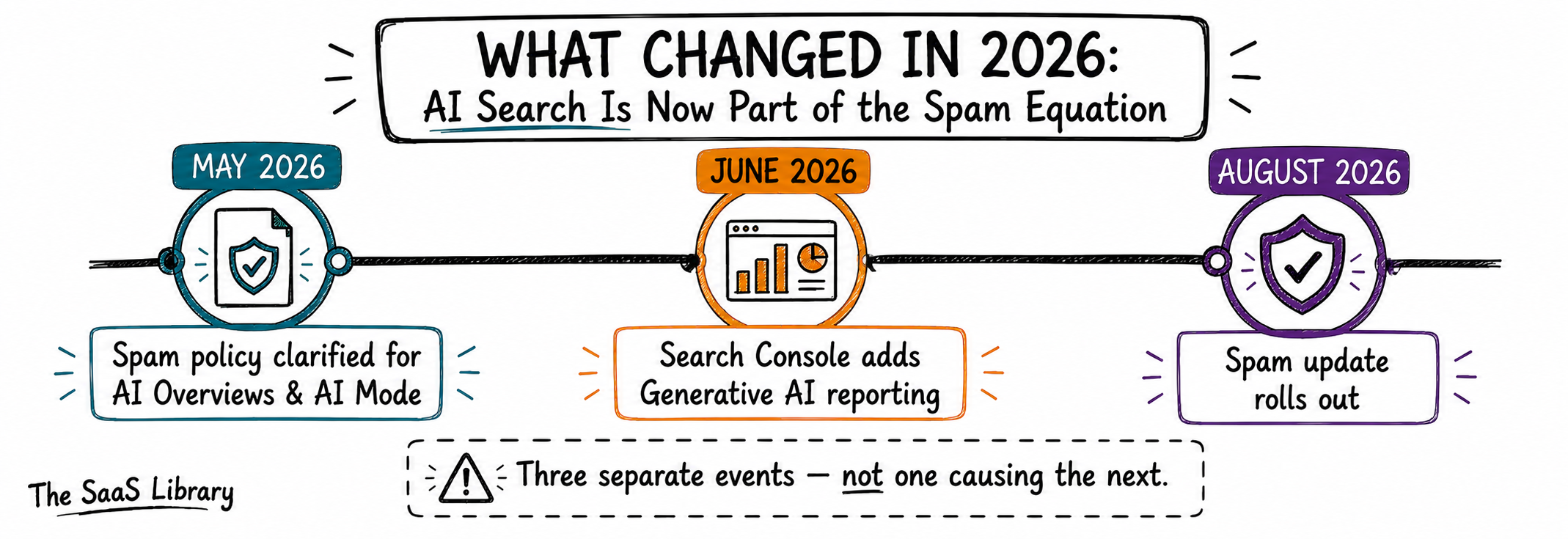 Timeline of Google's May, June, and August 2026 AI search policy changes