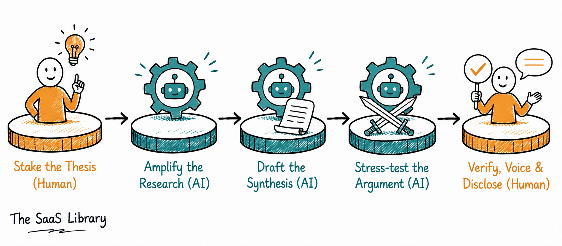 The Intelligence Amplifier System — a five-step framework for using AI in thought leadership production