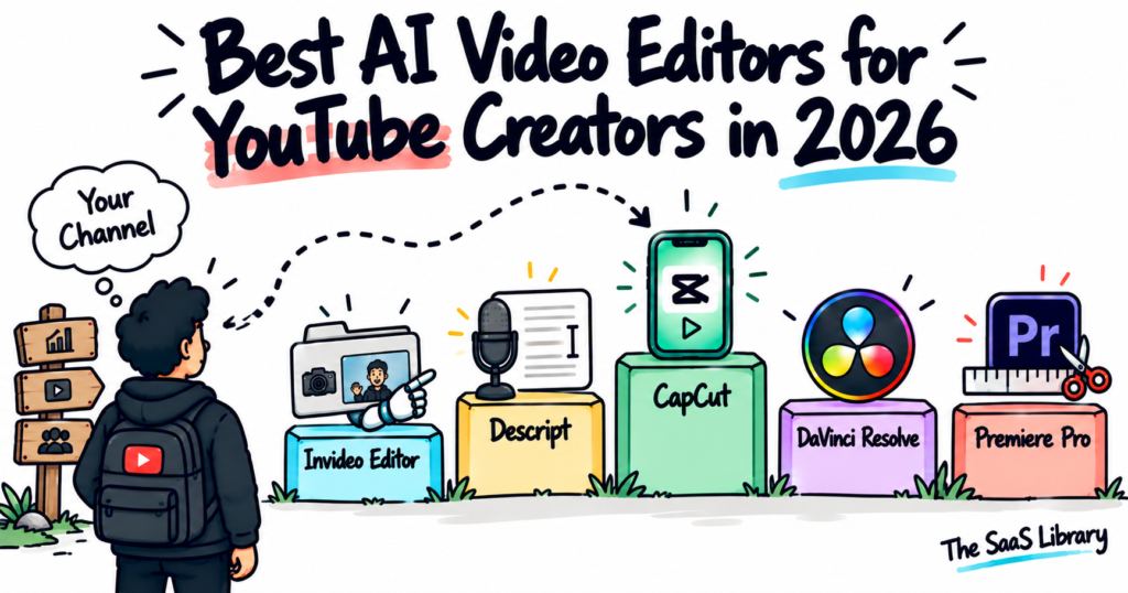Best AI video editors for YouTube creators in 2026, matched to a creator's specific situation