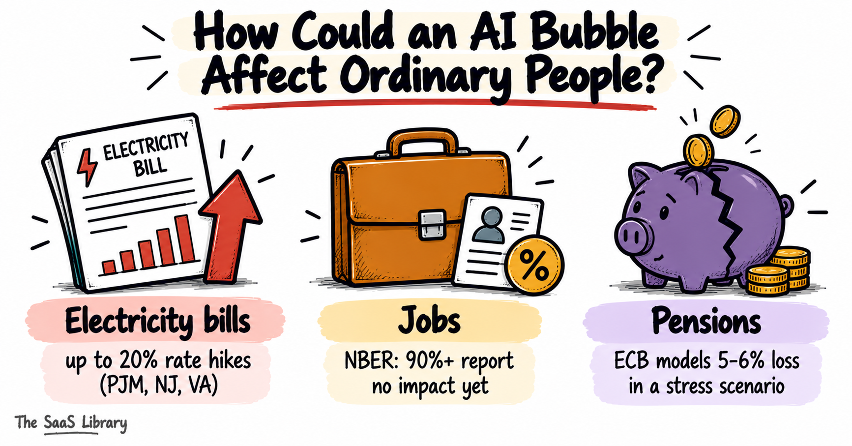 How the AI data center bubble could affect electricity bills, jobs, and pensions