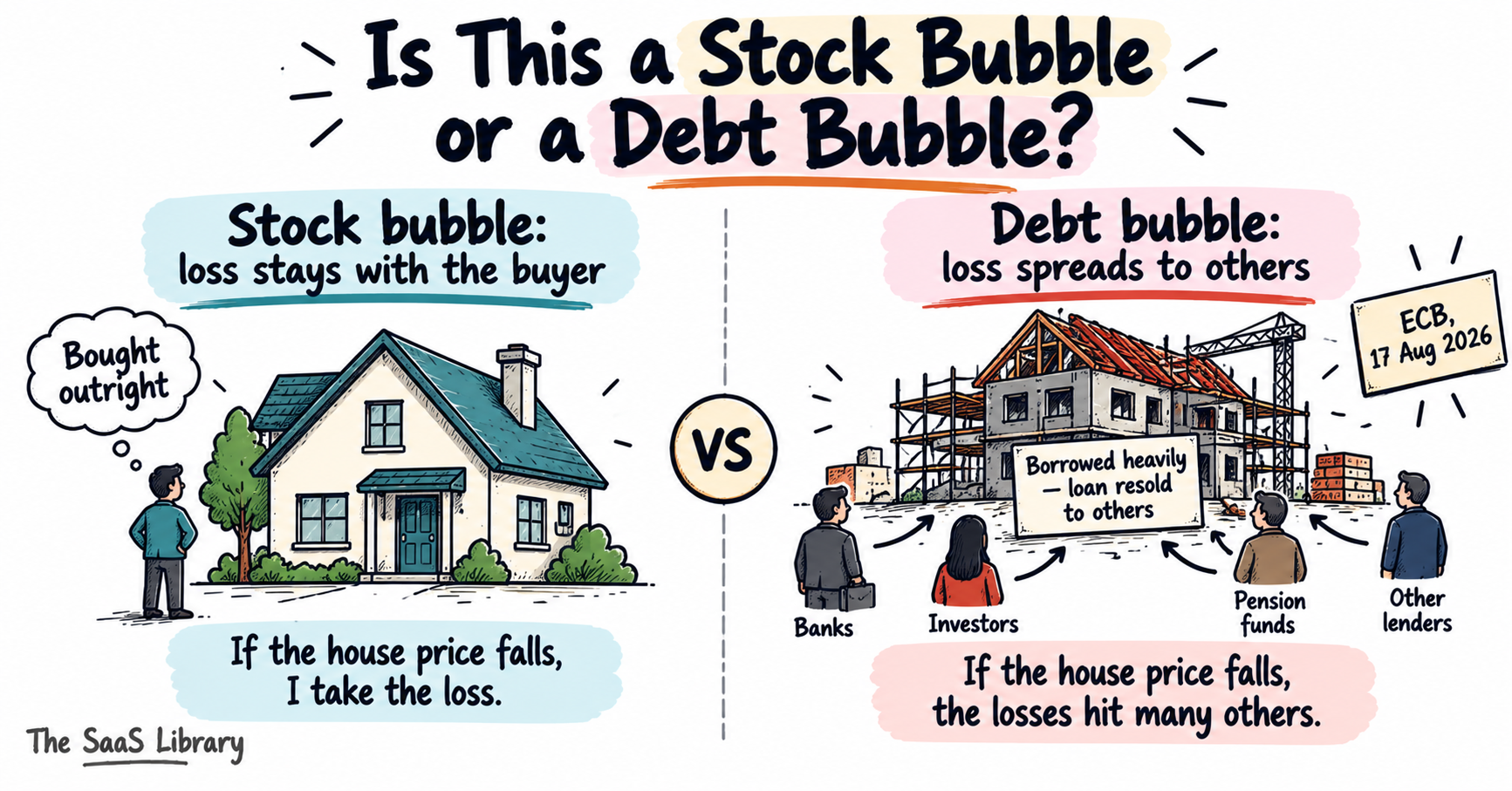 AI data center bubble explained as a debt risk, not just a stock market risk