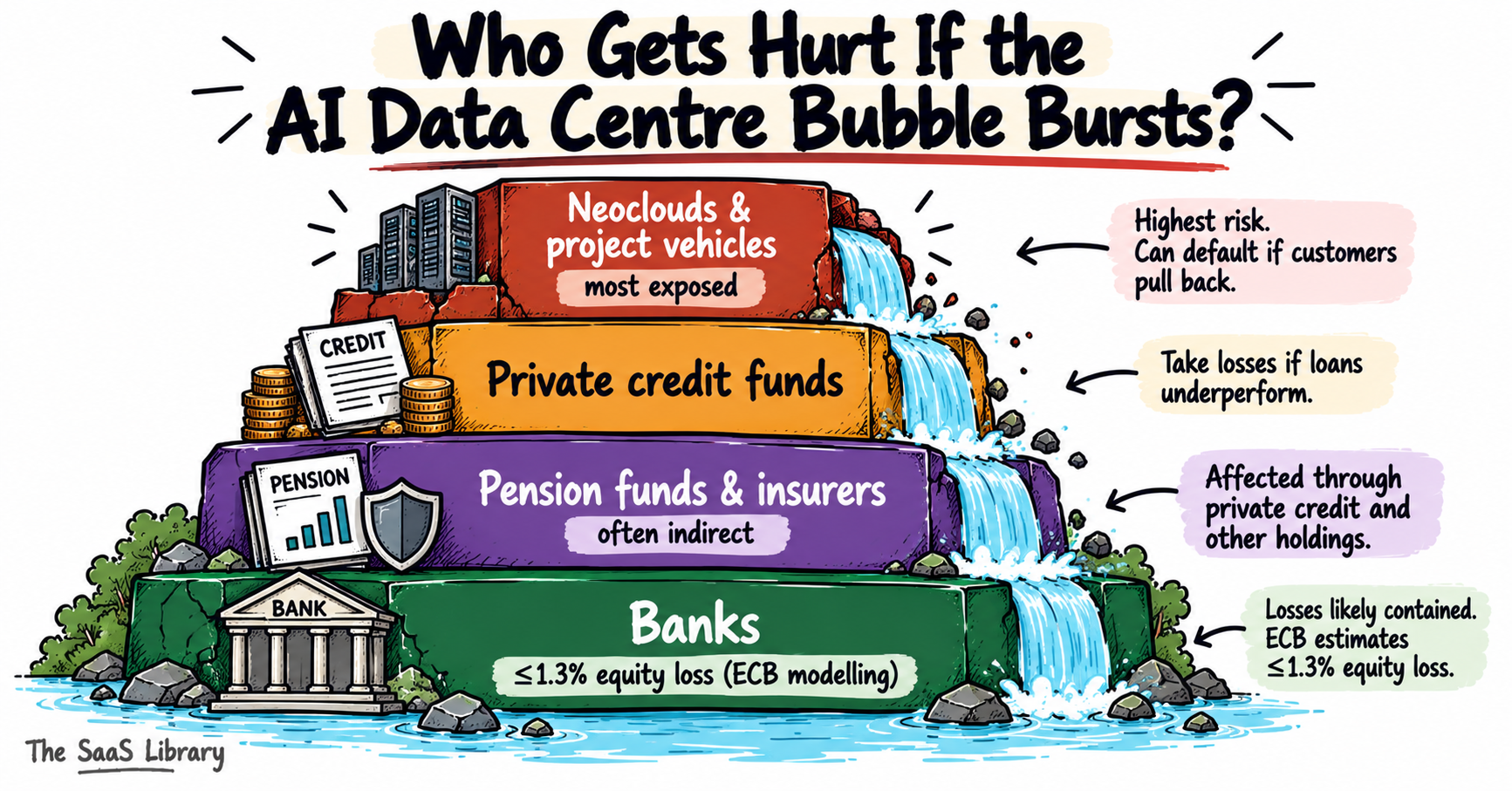 Who is exposed if the AI data center bubble bursts, from neoclouds to pensions
